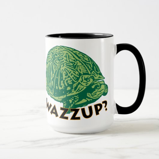 Wazzup - Black 15 oz Ringer Tasse (Rechts)