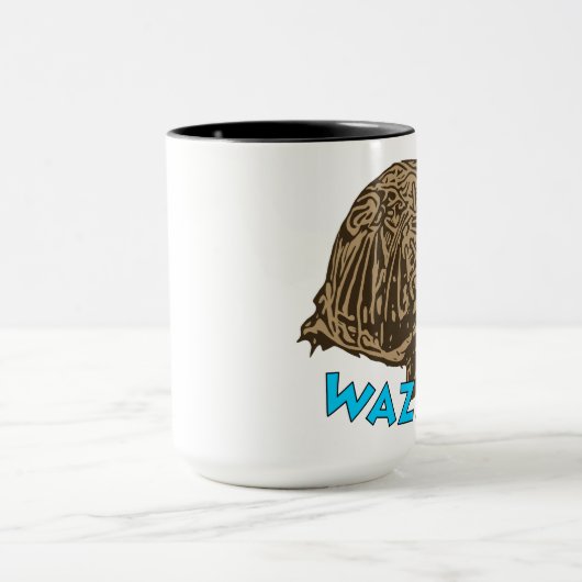 Wazzup - Black 15 oz Ringer Tasse (Zentrum)