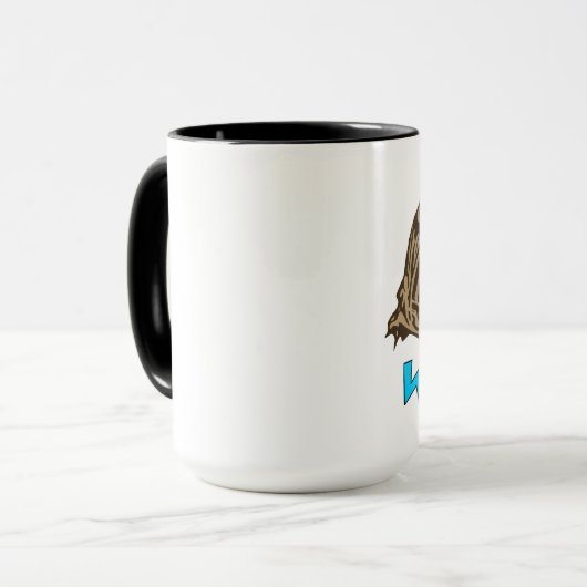 Wazzup - Black 15 oz Ringer Tasse (Vorderseite Links)