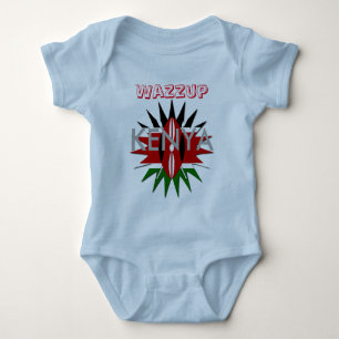 Wazzup Colorful Baby Kids Kenya Flag Strampler