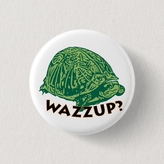 Wazzup - Kleiner, 1¼-Zoll-Round-Button Button (Vorderseite)