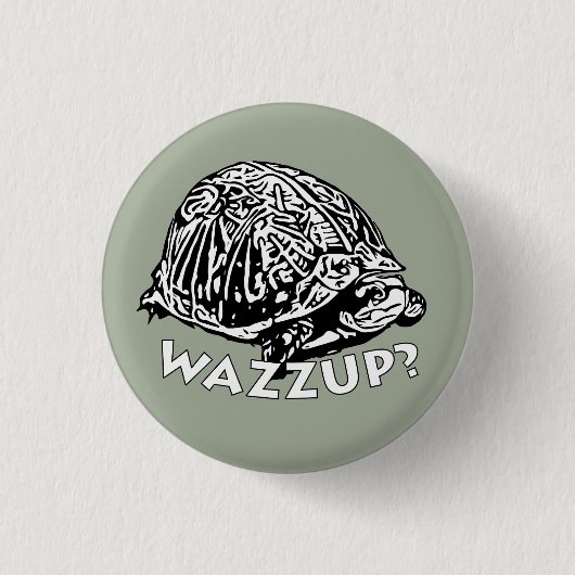 Wazzup - Kleiner, 1¼-Zoll-Round-Button Button (Vorderseite)