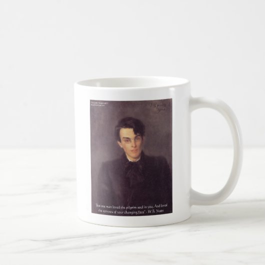 WB Yeats "Pilgrim Soul" Liebe Kostenvoranschlag Ge Kaffeetasse (Rechts)