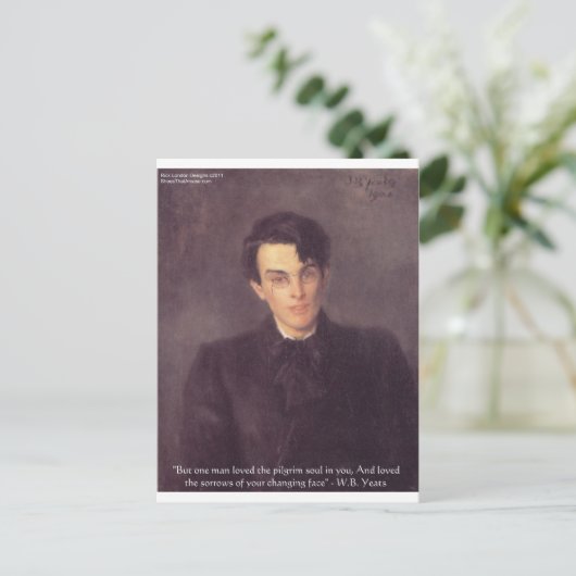 WB Yeats "Pilgrim Soul" Liebe Kostenvoranschlag Ge Postkarte (Stehend Vorderseite)