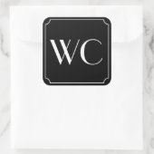 WC Badesaal Quadratischer Aufkleber (Tasche)