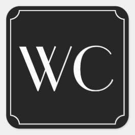 WC Badesaal Quadratischer Aufkleber