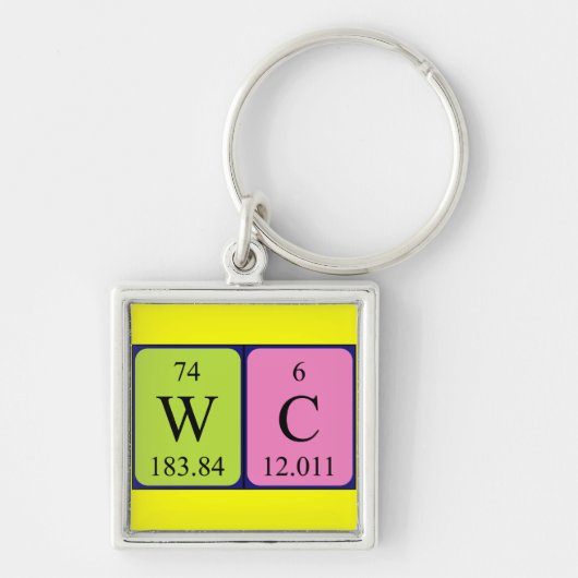 WC periodic table keyring Schlüsselanhänger (Vorne)
