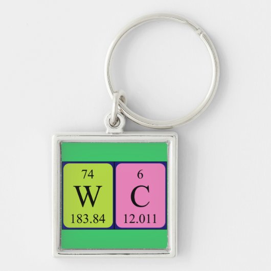 WC periodic table keyring Schlüsselanhänger (Vorne)