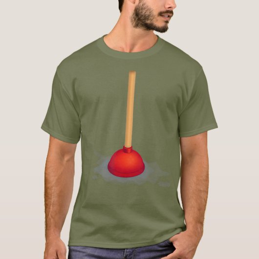 WC Plunger Funny Plumber Bad T-Shirt (Vorderseite)
