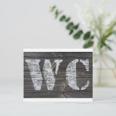 WC Schild Postkarte (Stehend Vorderseite)