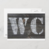WC Schild Postkarte (Vorne/Hinten)