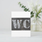 WC Schild Postkarte (Stehend Vorderseite)