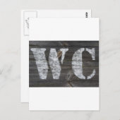 WC Schild Postkarte (Vorne/Hinten)