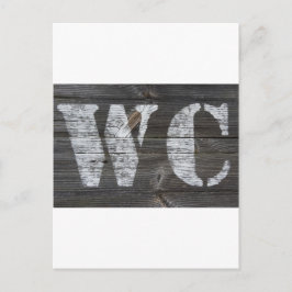 WC Schild Postkarte