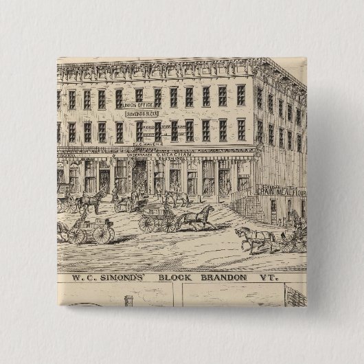 WC Simond's Block in Brandon Button (Vorderseite)