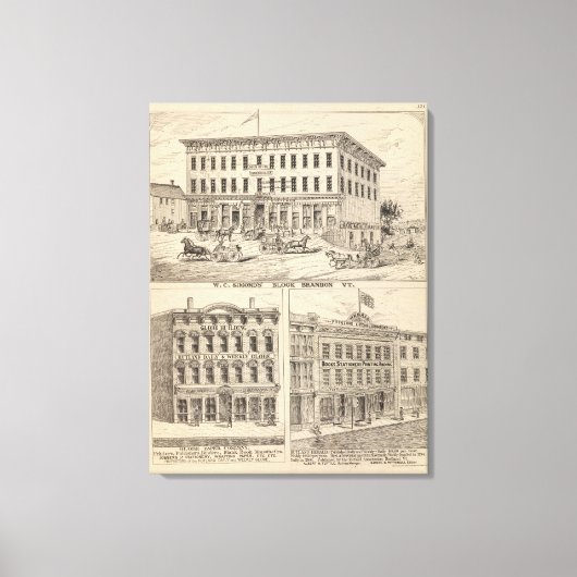 WC Simonds Block in Brandon Leinwanddruck (Vorderseite)