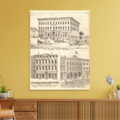 WC Simonds Block in Brandon Leinwanddruck (Insitu (Wohnzimmer))