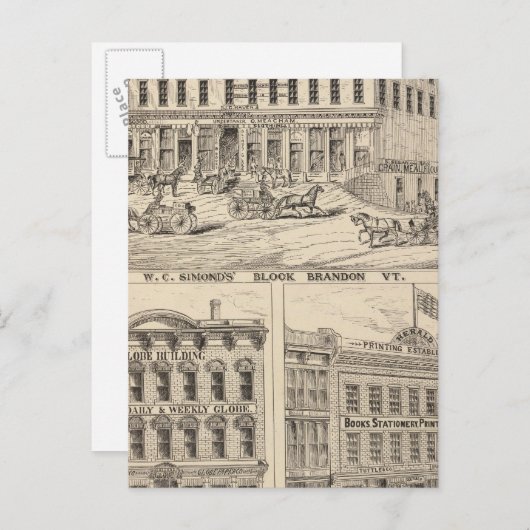 WC Simonds Block in Brandon Postkarte (Vorne/Hinten)