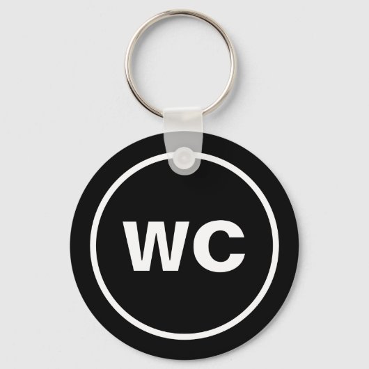WC toilet icon keychain for restroom Schlüsselanhänger (Vorderseite)