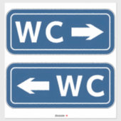 WC WC Toilettenentleerungsschild Aufkleber (Blatt)