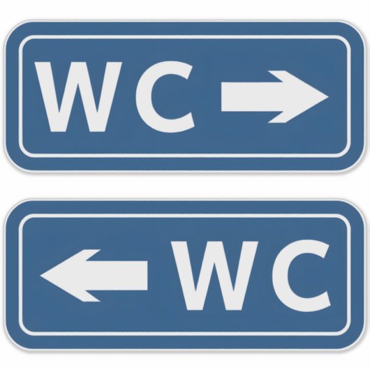 WC WC Toilettenentleerungsschild Aufkleber (Vorderseite)