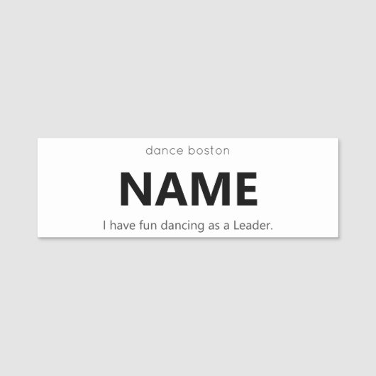 WCS Leader Name Tag Namensschild (Vorderseite)