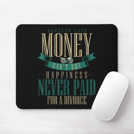 Wcute Ss Cute Ssver Said Money Can't Buy Hapness N Mousepad (Mit Mouse)