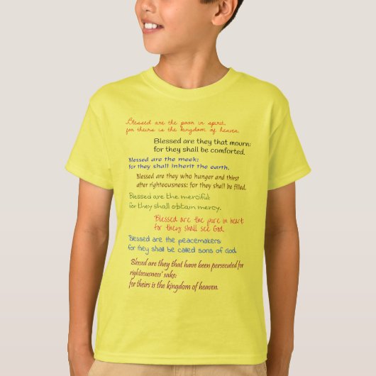 WDJS: Was hat Jesus gesagt? Beatitudes Kids-T - Sh T-Shirt (Vorderseite)