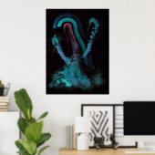WDV - 089 - Rooted Heron Poster (Heimbüro)