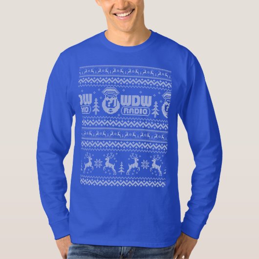 WDW hässliche Weihnachtsradiostrickjacke T-Shirt (Vorderseite)