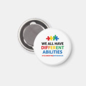 We All Have Different Abilities Awareness Art Magnet (Vorderseite/Rückseite)
