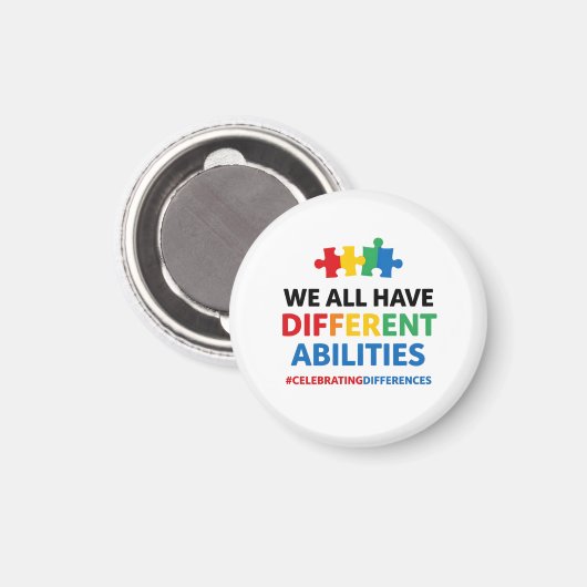 We All Have Different Abilities Awareness Art Magnet (Vorderseite/Rückseite)