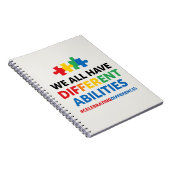 We All Have Different Abilities Awareness Art Notizblock (Rechte Seite)