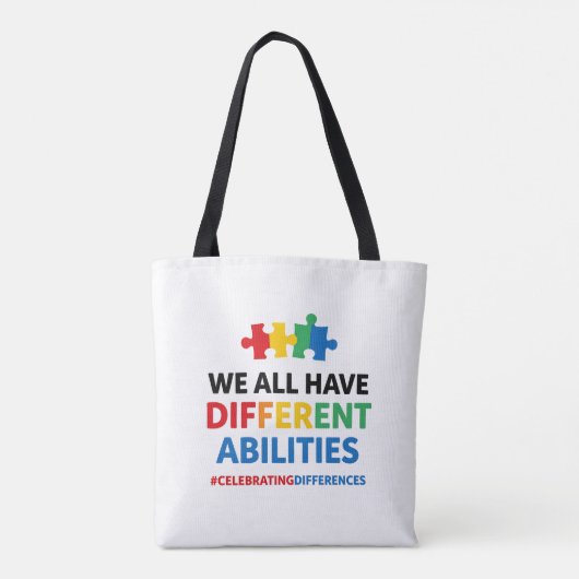 We All Have Different Abilities Awareness Art Tasche (Rückseite)