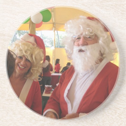 WE ALL NEED LOVE SANTA Hohoho!.jpg Sandstein Untersetzer (Vorne)