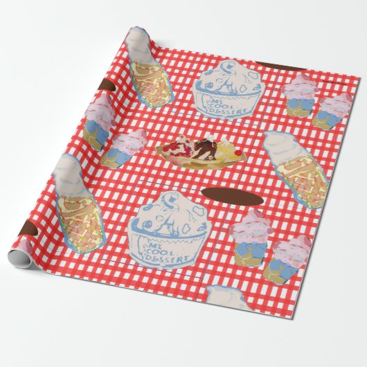 We All Scream For Ice Cream Geschenkpapier (Ungerollt)