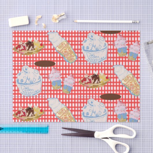 We All Scream For Ice Cream Seidenpapier (Handwerk)