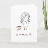 WE ARE A Pair Cute and Funny Girl Karte (Vorderseite)