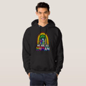 We Are All Human Rainbow Hand LGBT LGBTQ Hoodie (Vorne ganz)