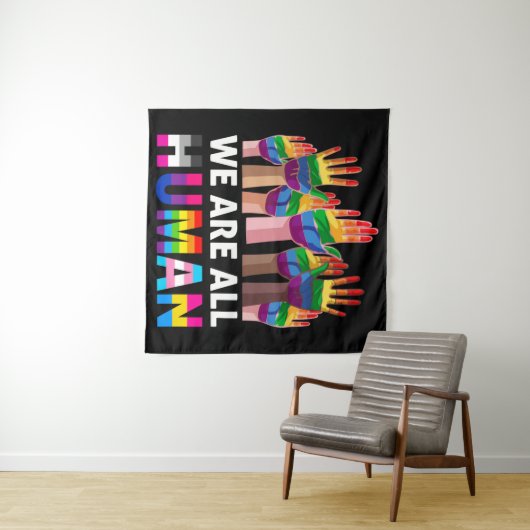 We are all humen wandteppich (Beispiel (Horizontal))