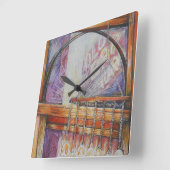 We Are All Moths Flying Around the Same Light. Quadratische Wanduhr (Winkel)