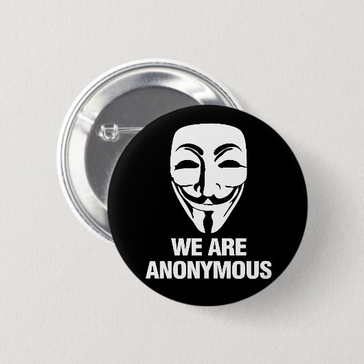 We are Anonymous. Button (Vorne & Hinten)