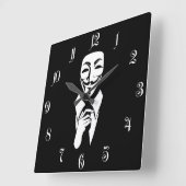 We are anonymous quadratische wanduhr (Winkel)