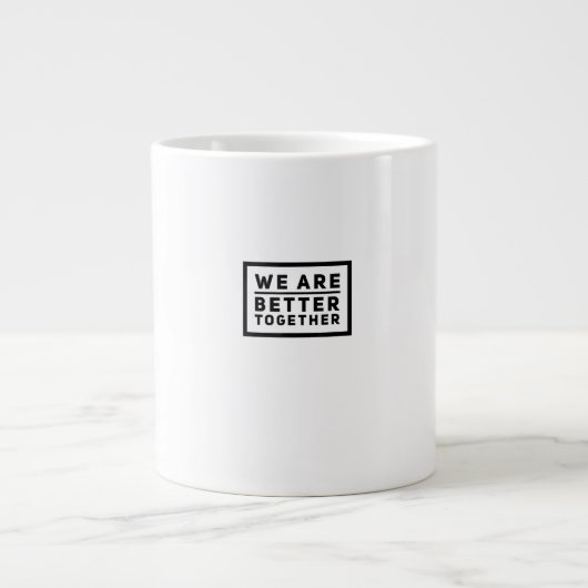 We Are Better Together Teamwork Motivational Graph Jumbo-Tasse (Vorderseite)