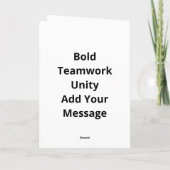 We Are Better Together Teamwork Motivational Graph Karte (Rückseite)