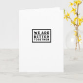 We Are Better Together Teamwork Motivational Graph Karte (Gelbe Blume)