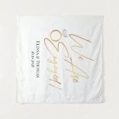 We Are Engaged! Gold Backdrop Wandteppich (Vorderseite (Horizontal))