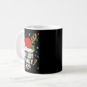 We Are Family 2025 Black Christmas Tree Santa Pjs Kaffeetasse (Vorderseite Links)