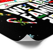 We Are Family 2025 Black Christmas Tree Santa Pjs Poster (Ecke)