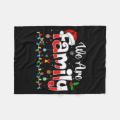 We Are Family 2025 Christmas Pajama Funny Matching Fleecedecke (Vorderseite (Horizontal))